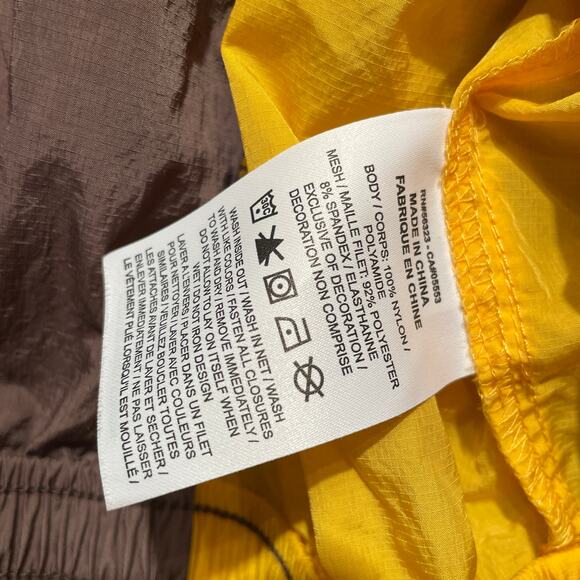 Rare Michael Jordan Flight Colorblock Nylon Track Jacket | Brown Yellow, M - Picture 9 of 10